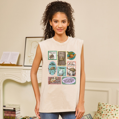 Pagewings Amaze Retro Sci-Fi Unisex Washed Tank Top