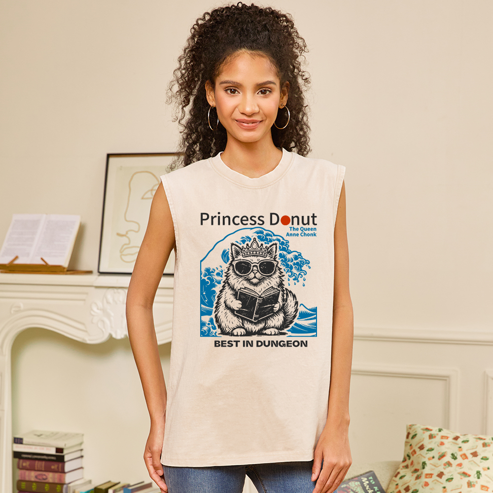 Pagewings Princess Donut Unisex Washed Tank Top