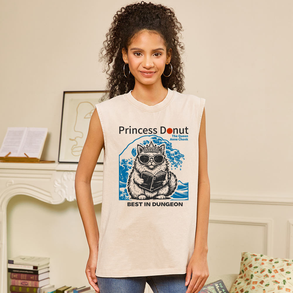 Pagewings Princess Donut Unisex Washed Tank Top