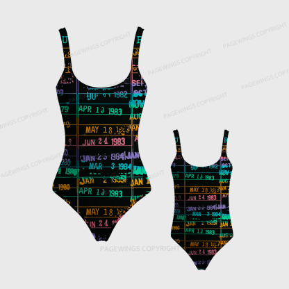 Pagewings Library Card One-Piece Swimsuit 