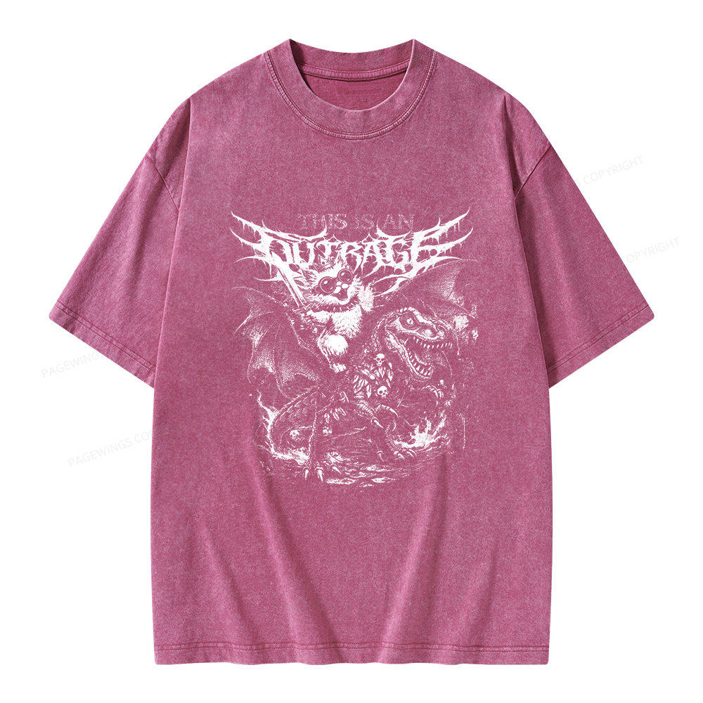 Pagewings This Is An Outrage Unisex Washed T-shirt