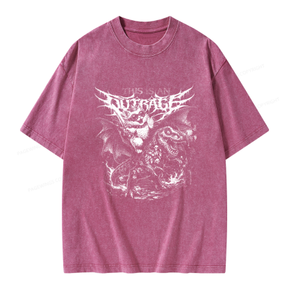 Pagewings This Is An Outrage Unisex Washed T-shirt