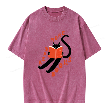 Pagewings Read More Books Unisex Washed T-shirt