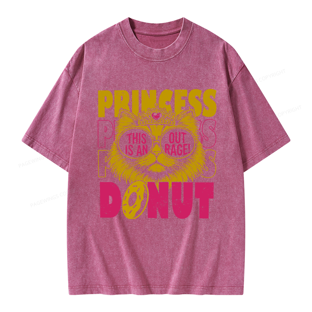 Pagewings Princess Donut Unisex Washed T-shirt