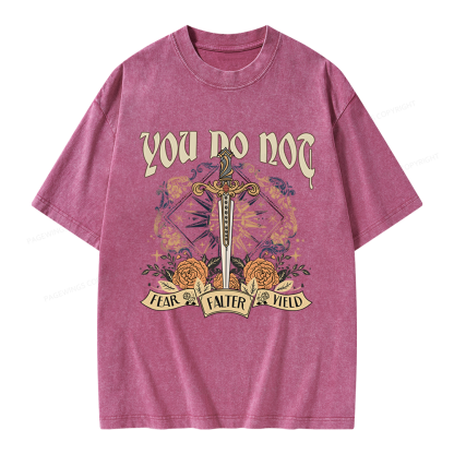 Pagewings You Do Not Yield Unisex Washed T-shirt