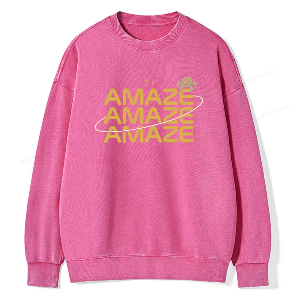 Pagewings Amaze Unisex Washed Sweatshirt