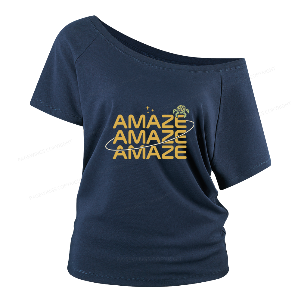 Pagewings Amaze Women Off Shoulder T-shirts