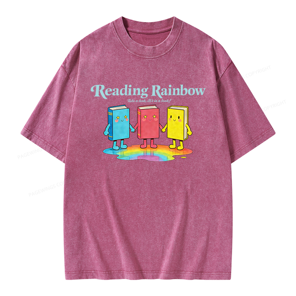 Pagewings Take A Look It's In A Book Unisex Washed T-shirt