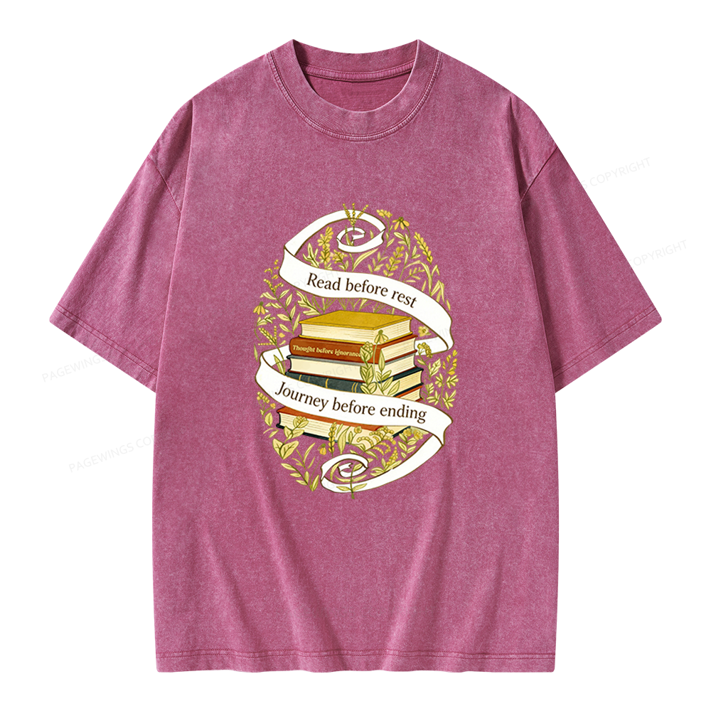 Pagewings Read Before Rest Unisex Washed T-shirt