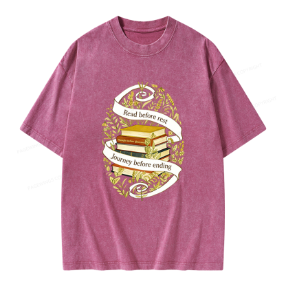 Pagewings Read Before Rest Unisex Washed T-shirt