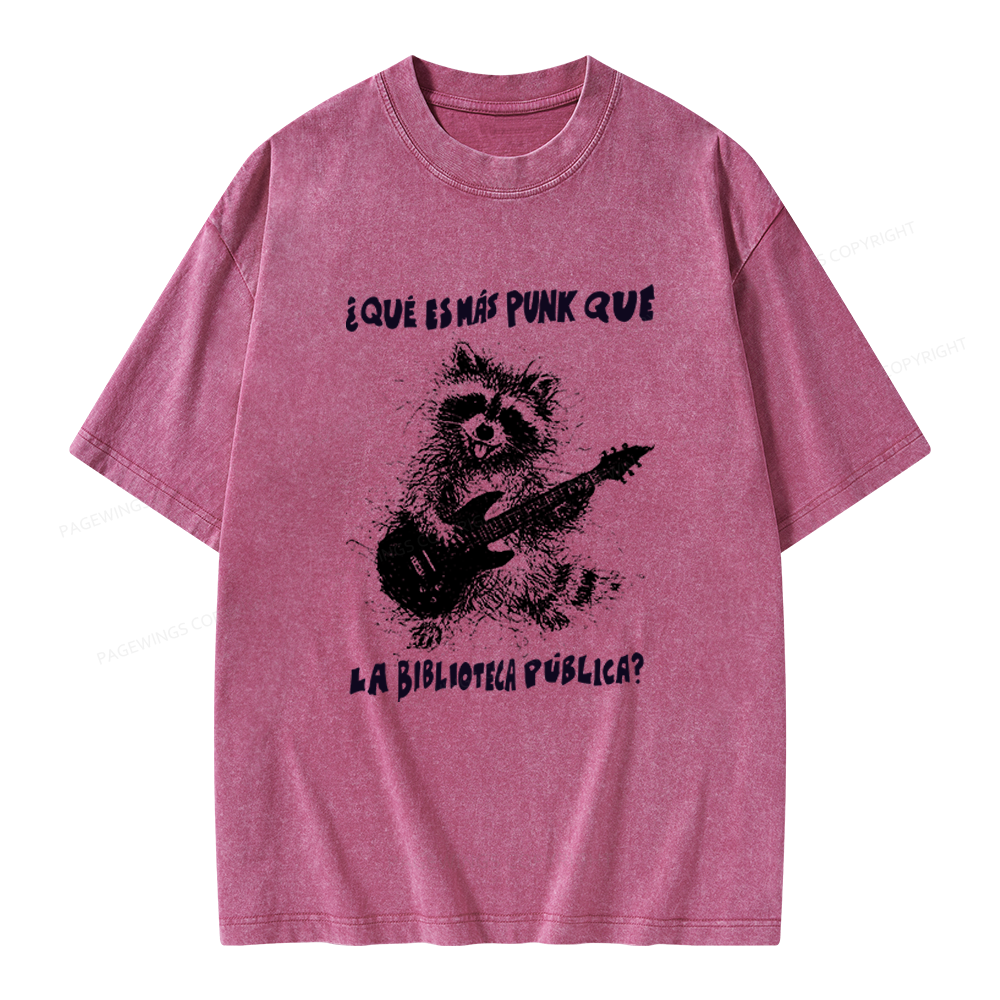 Pagewings What's More Punk Than The Public Library Unisex Washed T-shirt