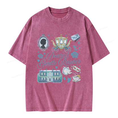 Pagewings Dearest Gentle Reader Unisex Washed T-shirt