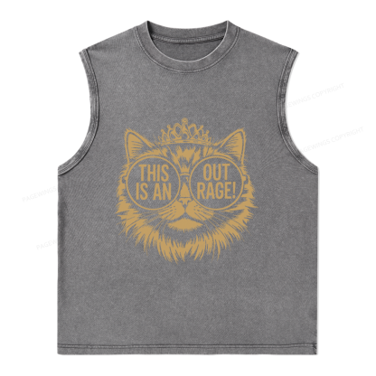 Pagewings This Is An Outrage Unisex Washed Tank Top