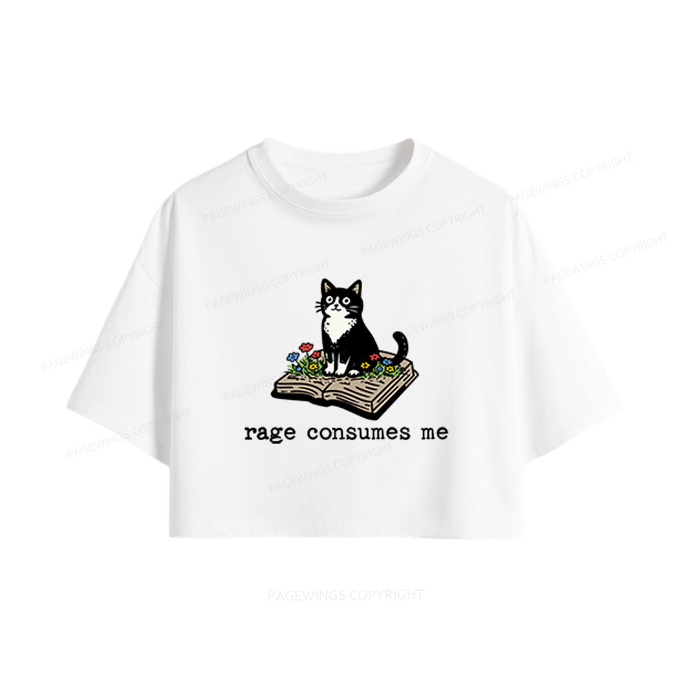 Pagewings Rage Consumes Me Women Crop Tops