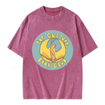 Pagewings Pop Culture Book Club Unisex Washed T-shirt