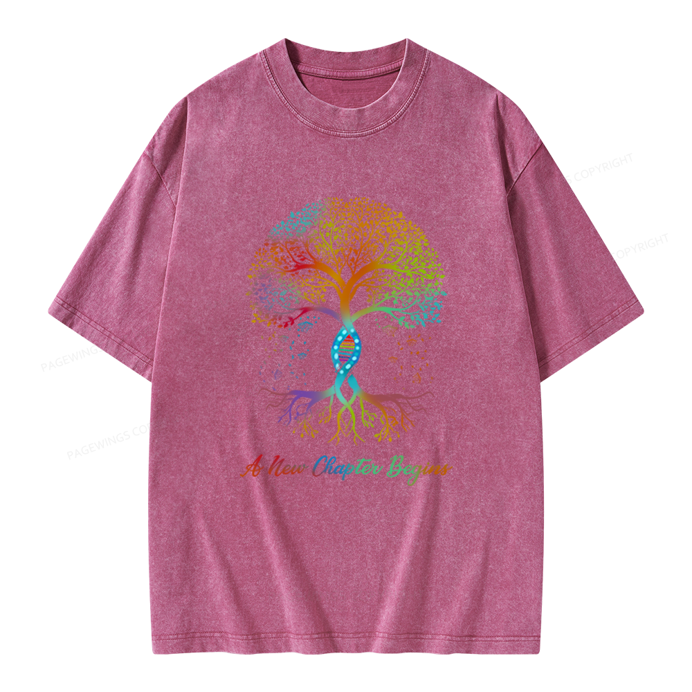 Pagewings A New Chapter Begins Unisex Washed T-shirt