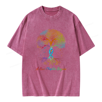 Pagewings A New Chapter Begins Unisex Washed T-shirt