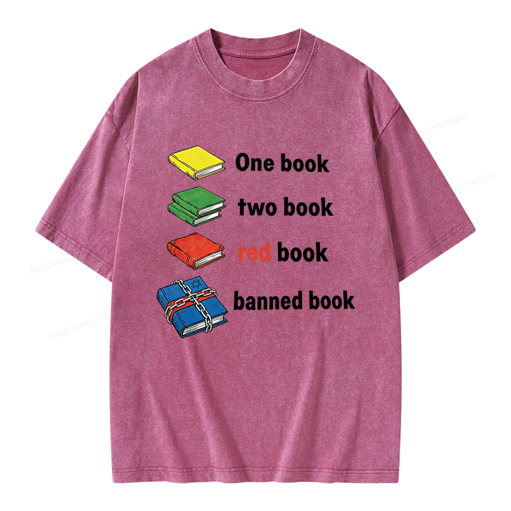 Pagewings Banned Book Unisex Washed T-shirt