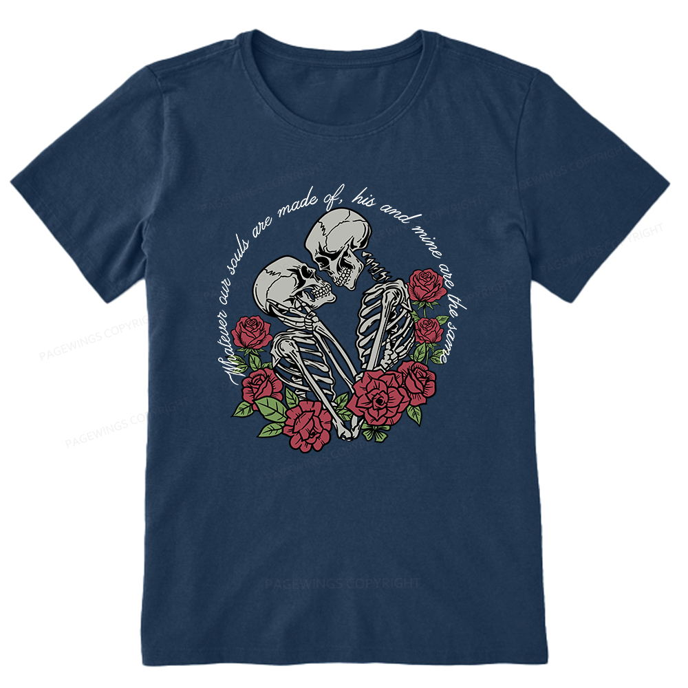 Pagewings Gothic Romance Skeleton Lovers Unisex Classic T-shirt