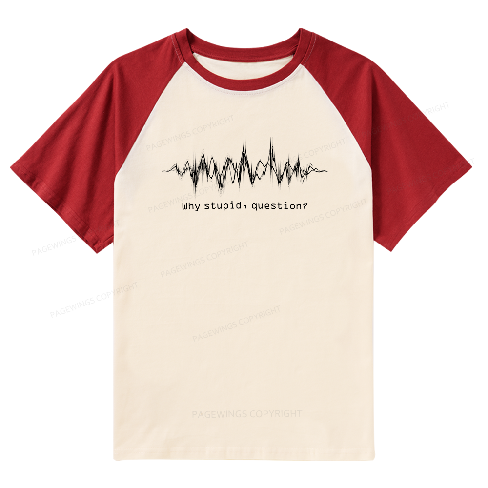 Pagewings Why Stupid Question Raglan T-shirt