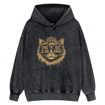 Pagewings This Is An Outrage Unisex Washed Hoodie