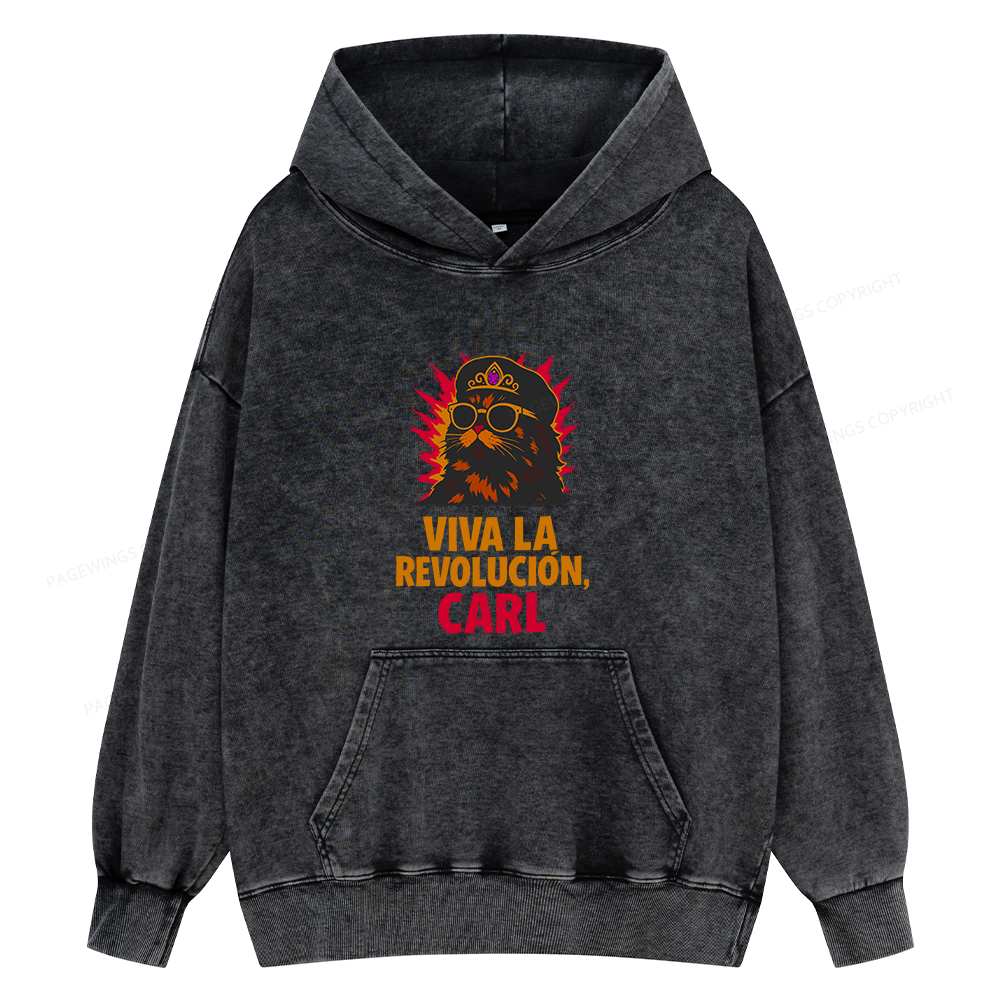 Pagewings Viva La Revolucion Unisex Washed Hoodie