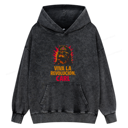 Pagewings Viva La Revolucion Unisex Washed Hoodie