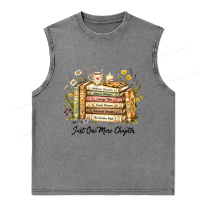 Pagewings Just One More Chapter Unisex Washed Tank Top