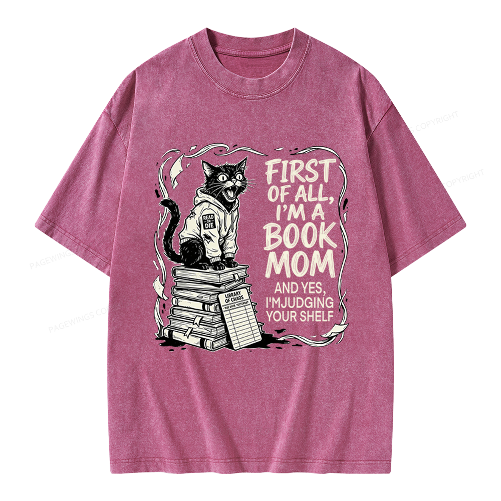 Pagewings I'm A Book Mom Unisex Washed T-shirt
