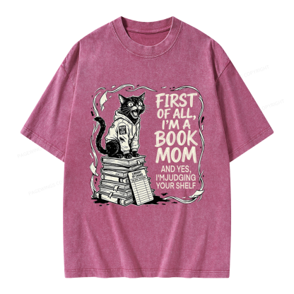 Pagewings I'm A Book Mom Unisex Washed T-shirt