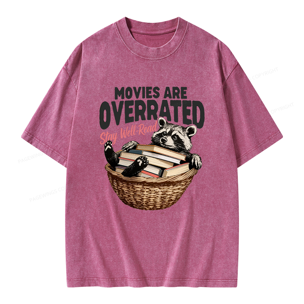 Pagewings Stay Well-Read Unisex Washed T-shirt