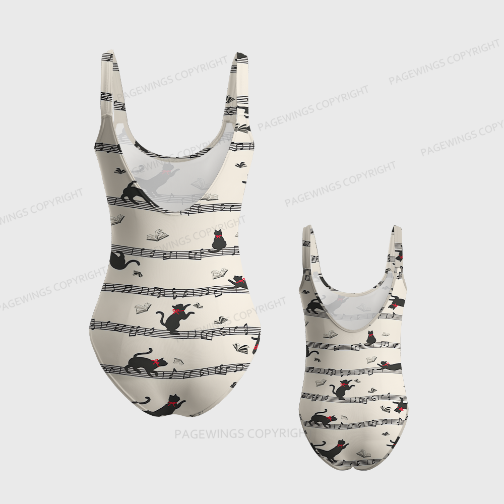 Pagewings Just a Cat Who Loves to Read One-Piece Swimsuit 