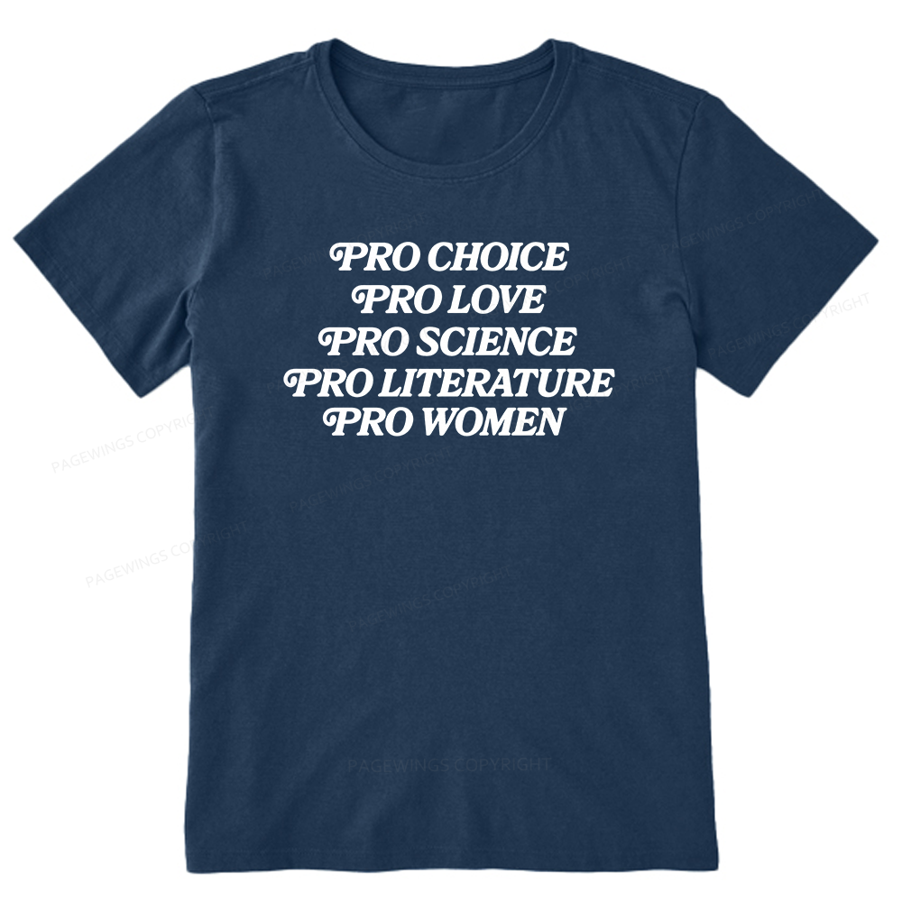 Pagewings Pro Choice Love Science Literature Unisex Classic T-shirt