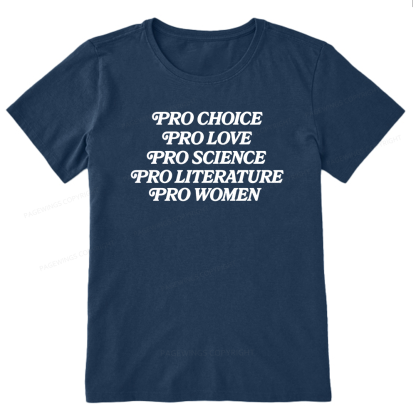 Pagewings Pro Choice Love Science Literature Unisex Classic T-shirt