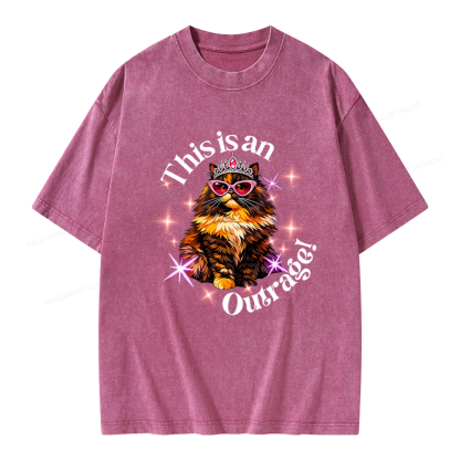 Pagewings This Is An Outrage Unisex Washed T-shirt