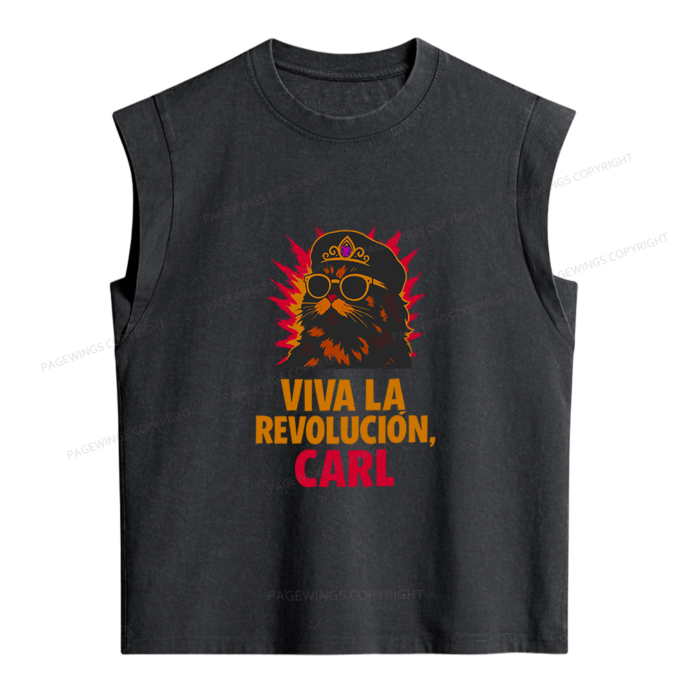 Pagewings Viva La Revolucion Women's Washed Tank Top