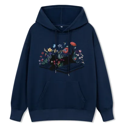 Pagewings Cute Book Cat Unisex Classic Hoodie