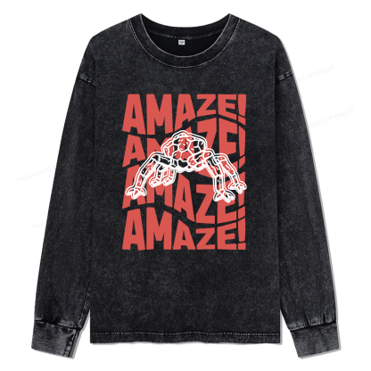 Pagewings Read Sci-Fi Unisex Washed Long Sleeve T-shirt