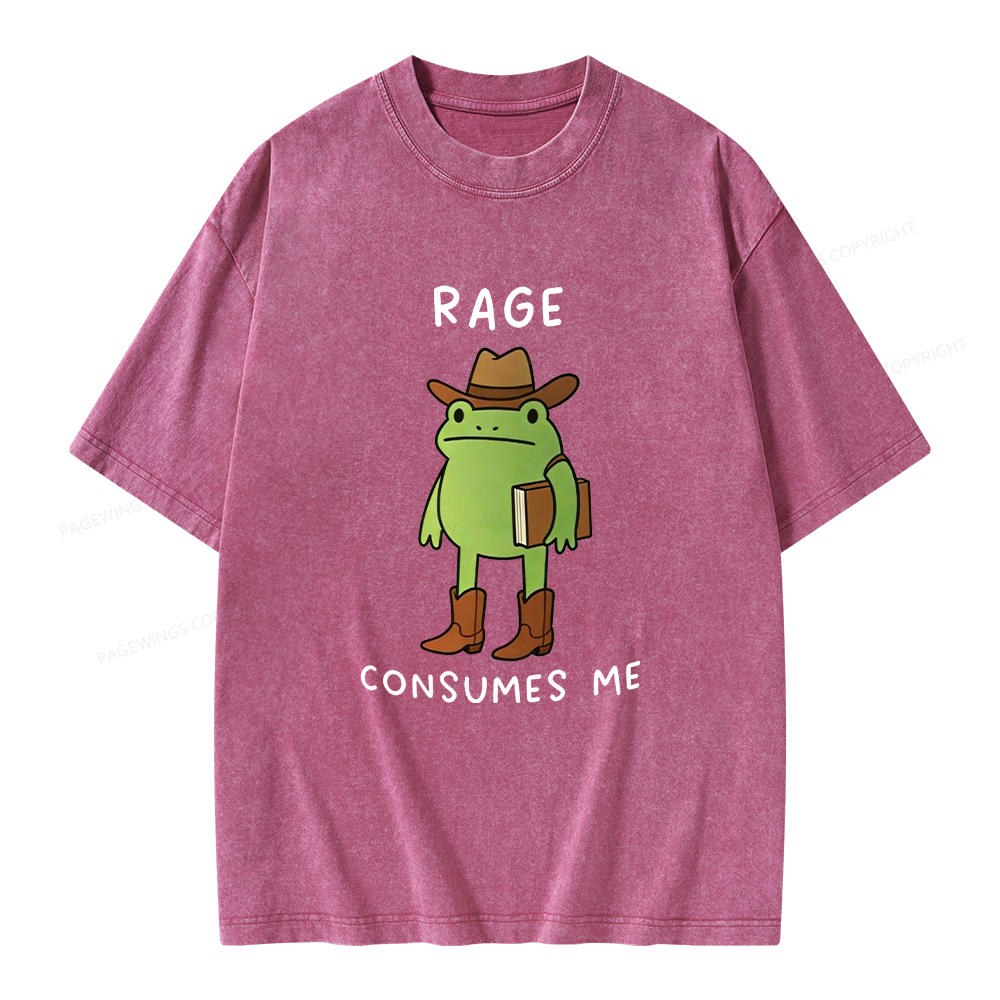 Pagewings Rage Consumes Me Unisex Washed T-shirt