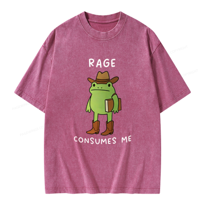 Pagewings Rage Consumes Me Unisex Washed T-shirt