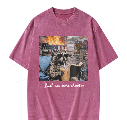 Pagewings Just One More Chapter Unisex Washed T-shirt