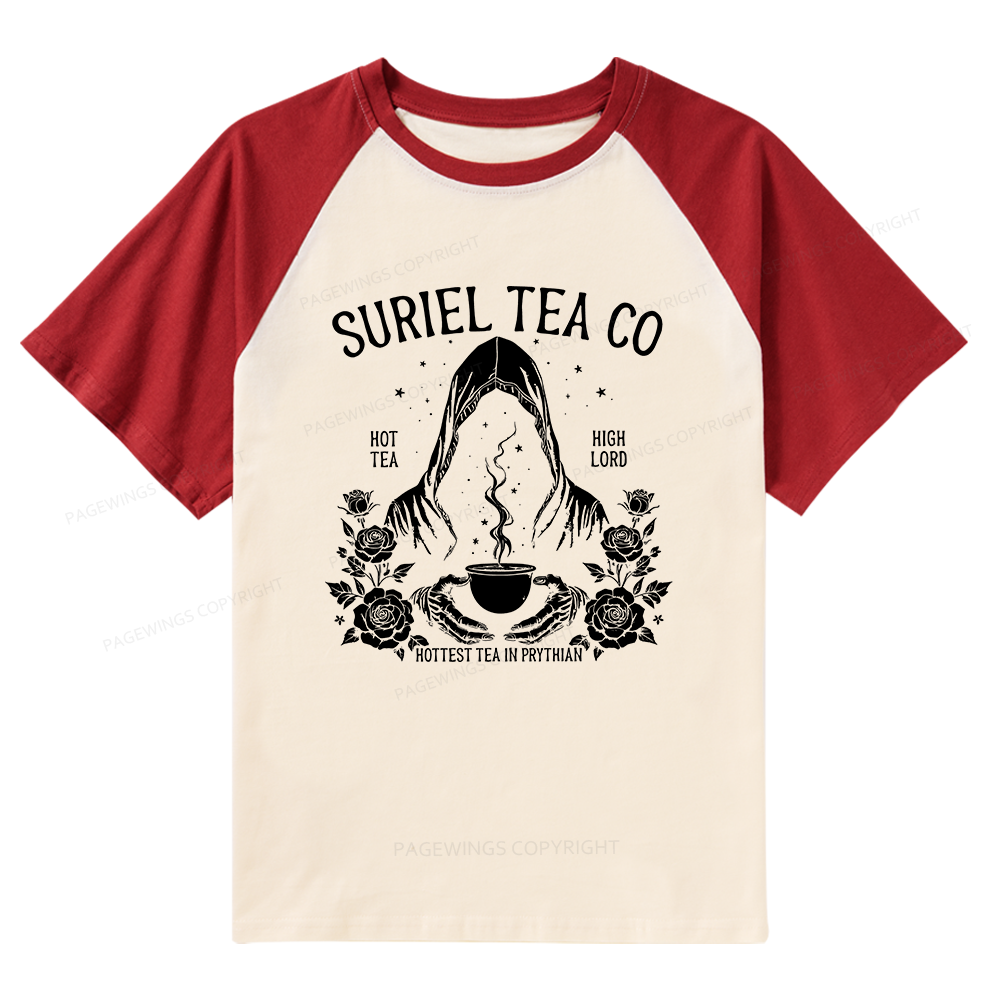 Pagewings Suriel Tea Co Raglan T-shirt