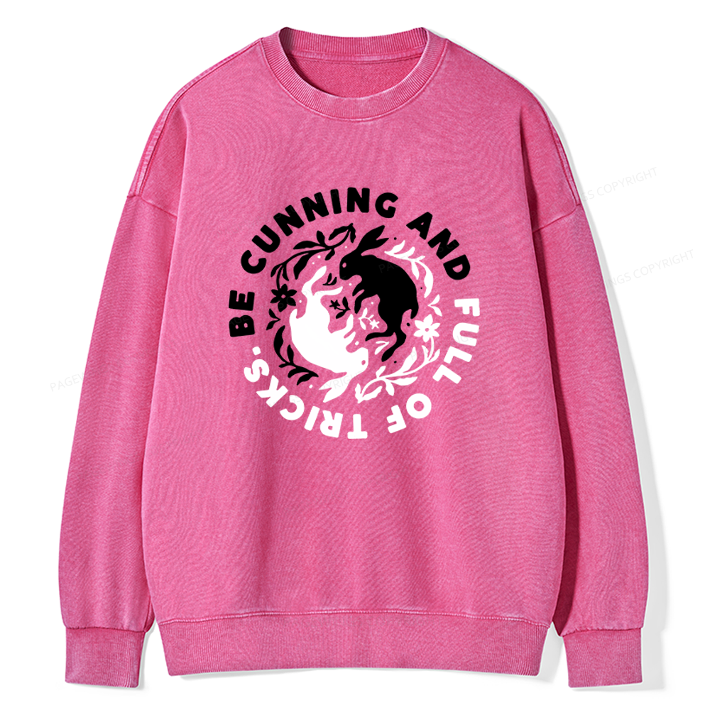 Pagewings Be Cunning And Full Of Tricks Unisex Washed Sweatshirt