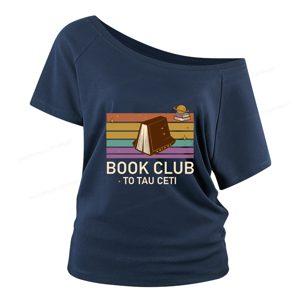 Pagewings Book Club To Star Women Off Shoulder T-shirts