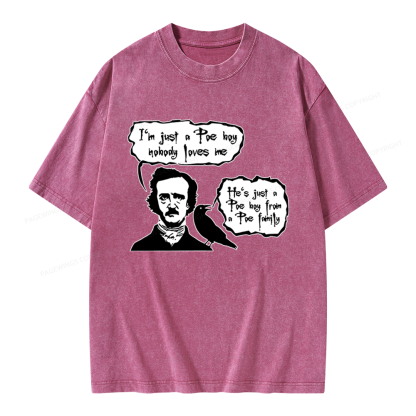 Pagewings I'm Just A Poe Boy Unisex Washed T-shirt