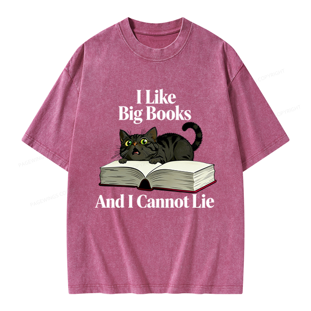 Pagewings I Like Big Books Unisex Washed T-shirt