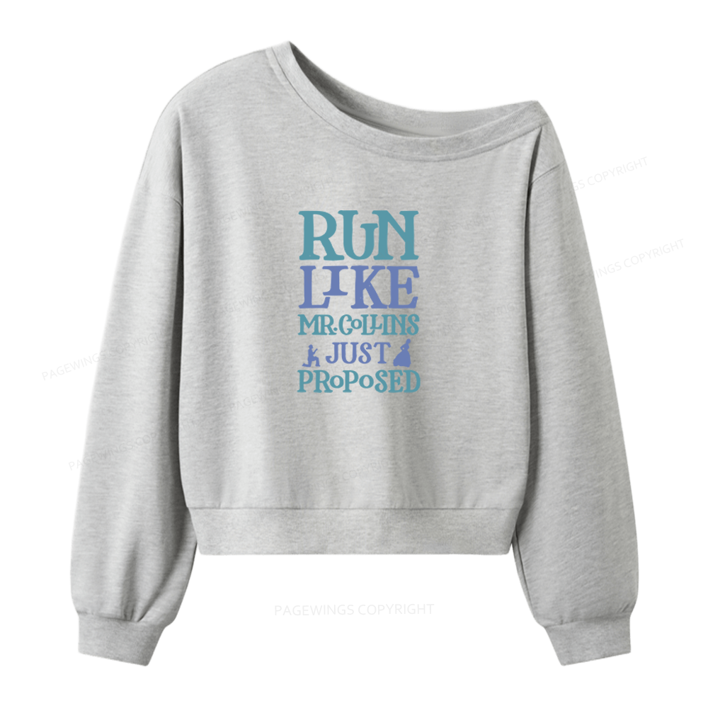 Pagewings Love Book Fan Women Off Shoulder Sweatshirt