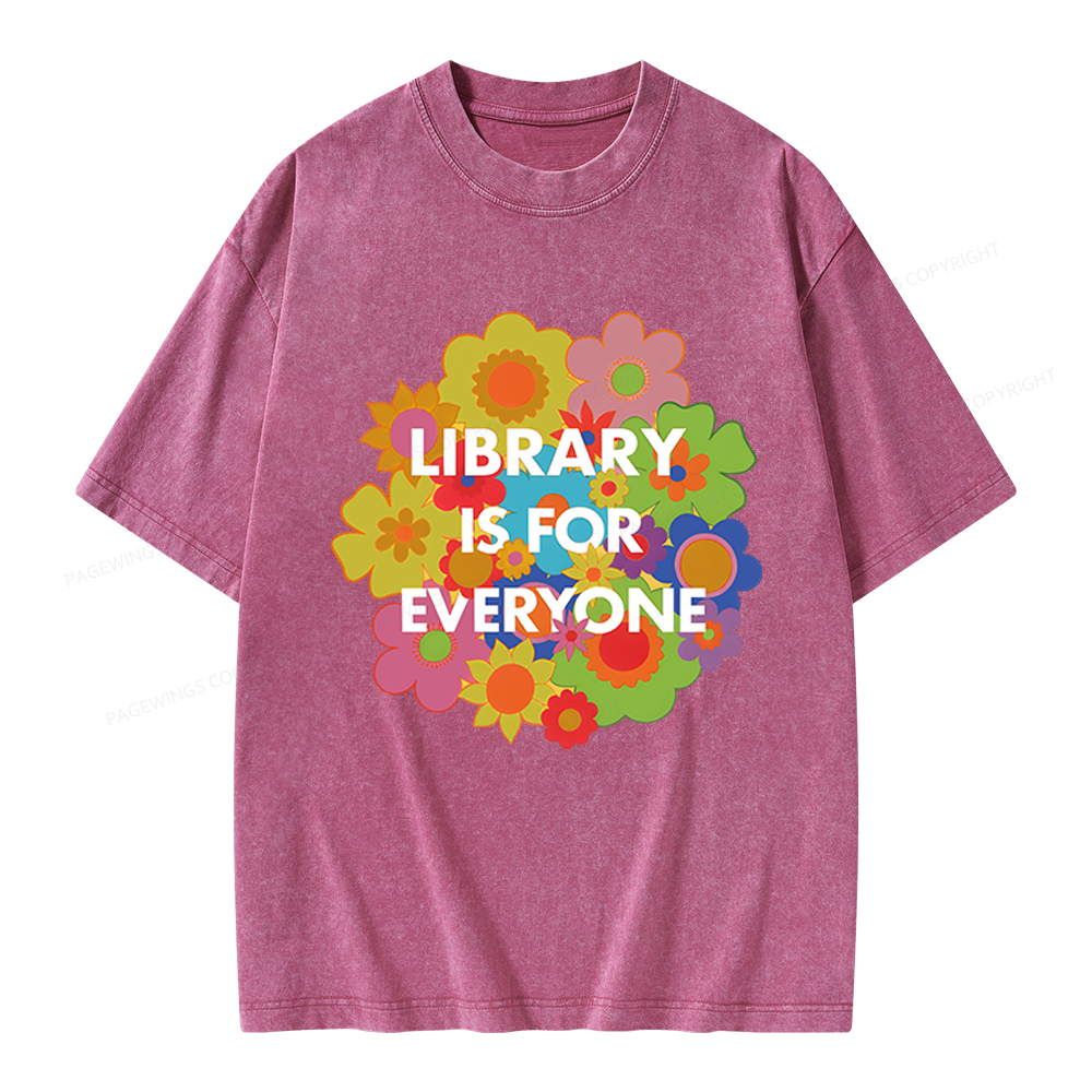 Pagewings Library Is For Everyone Unisex Washed T-shirt