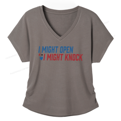 Pagewings I Might Knock Soft Women's Modal V-neck T-shirt