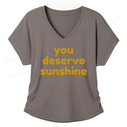 Pagewings You Deserve Sunshine Soft Women's Modal V-neck T-shirt
